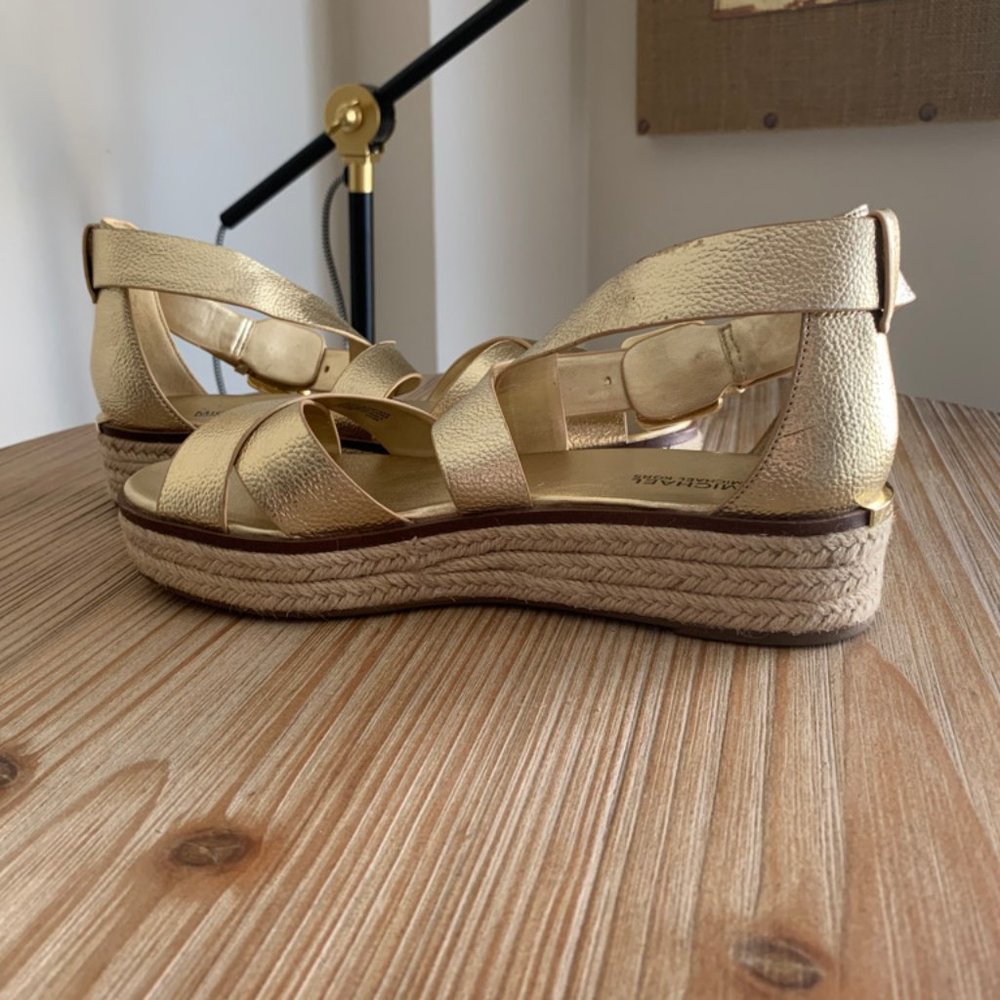 MICHAEL Michael Kors Darby Metallic Leather Sandal